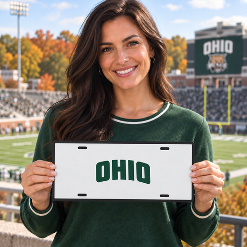 Ohio Bobcats College Football License Plate Car Tag 12x6 Front Novelty Vanity