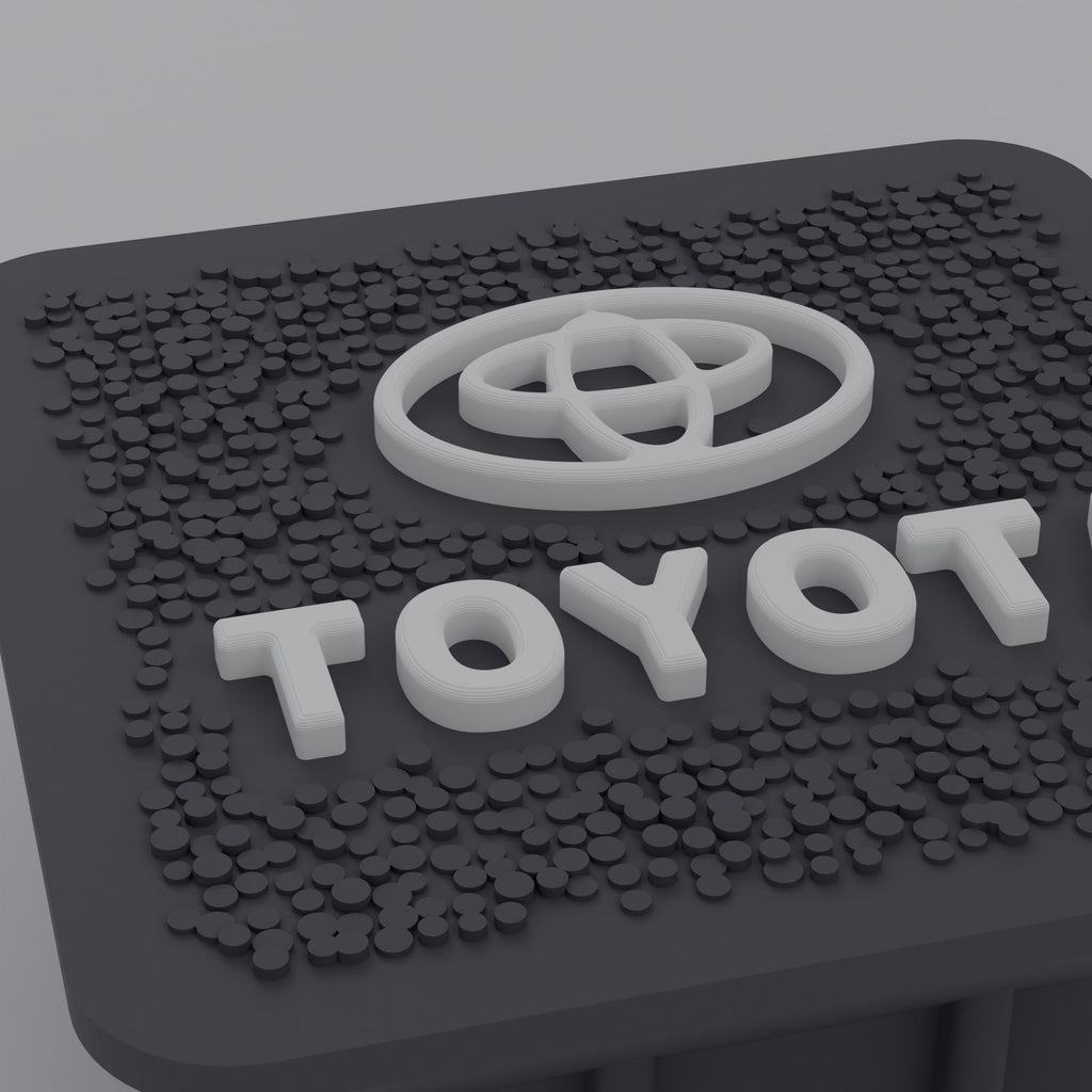 Hitch Receiver Plug Cover for Toyota Cars, Trucks and SUVs - Raised Logo, Textured Face