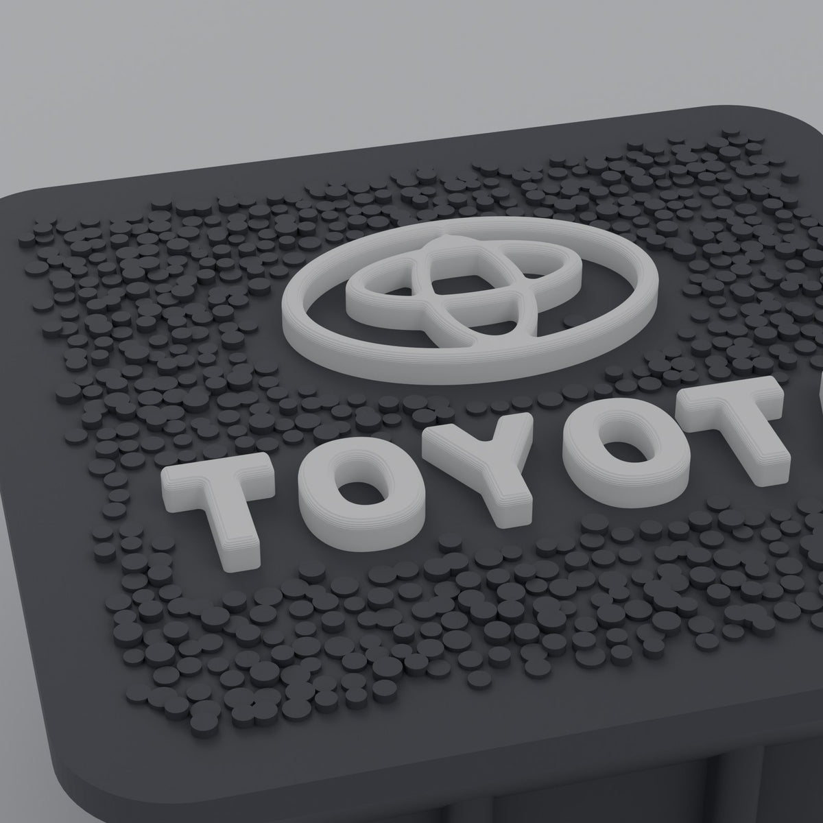 Hitch Receiver Plug Cover for Toyota Cars, Trucks and SUVs - Raised Logo, Textured Face