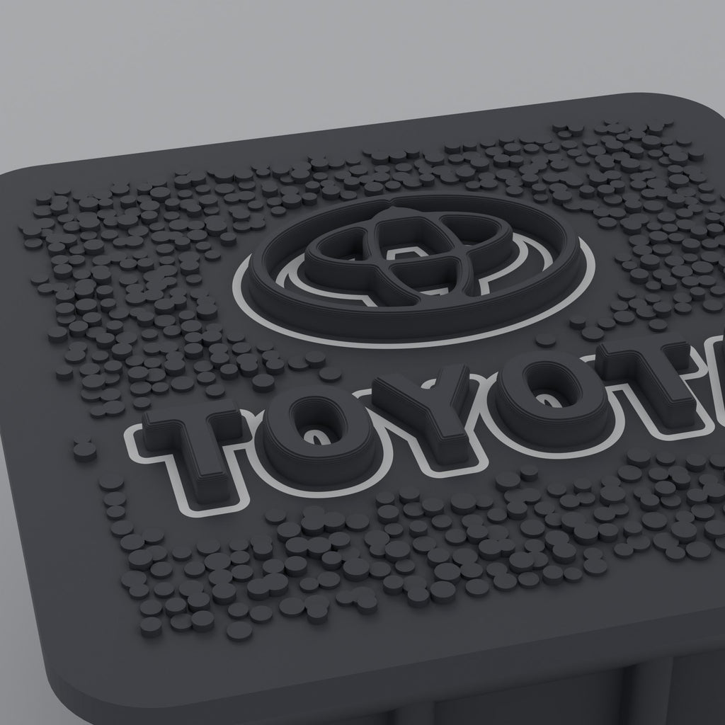 Hitch Receiver Plug Cover for Toyota Cars, Trucks and SUVs - Raised Logo, Textured Face