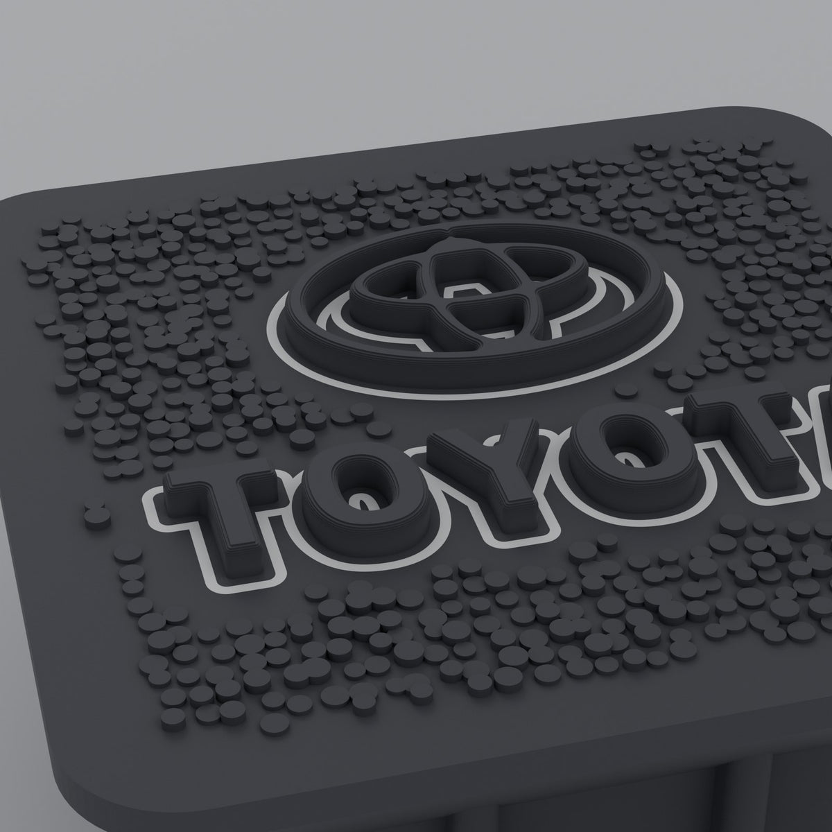 Hitch Receiver Plug Cover for Toyota Cars, Trucks and SUVs - Raised Logo, Textured Face
