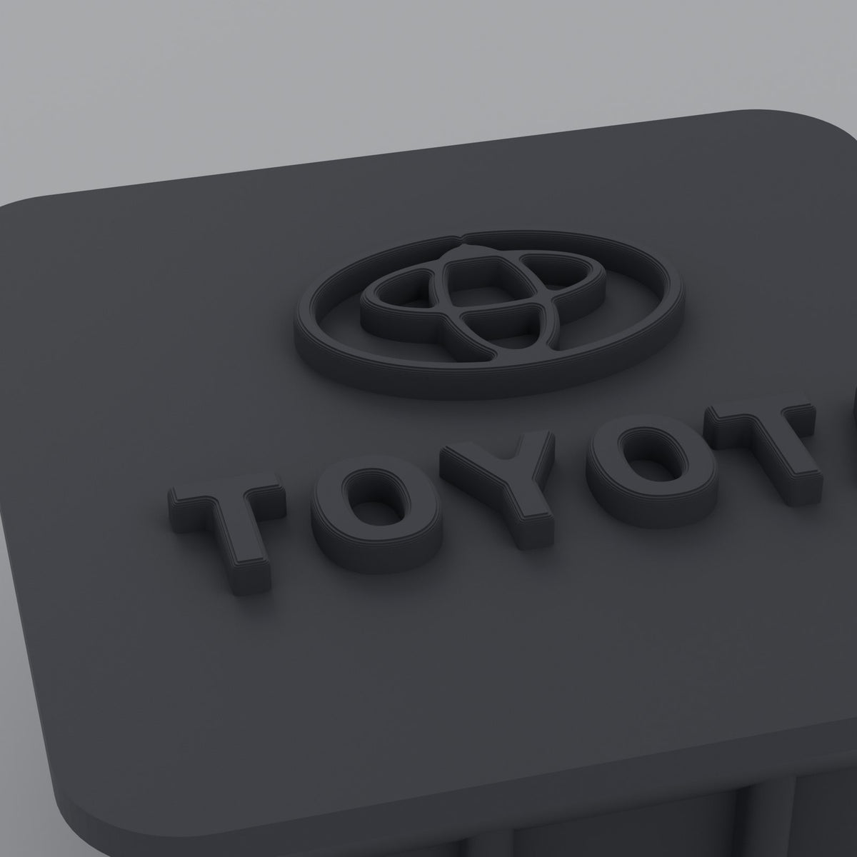 Hitch Receiver Plug Cover for Toyota Cars, Trucks and SUVs - Raised Logo, Textured Face