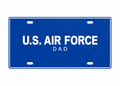 U.S. Air Force Dad License Plate Car Tag 12x6 Blue White PETG - proportional product illustration