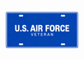 U.S. Air Force Veteran License Plate Car Tag 12x6 Blue White PETG - proportional product illustration