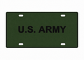 U.S. Army License Plate Car Tag 12x6 Dark Green Black PETG - proportional product illustration