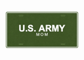 U.S. Army Mom License Plate Car Tag 12x6 Olive Green White PETG - proportional product illustration