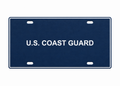 U.S. Coast Guard License Plate Car Tag 12x6 Navy Blue White PETG - proportional product illustration