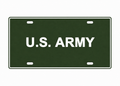 U.S. Army License Plate Car Tag 12x6 Dark Green White PETG - proportional product illustration