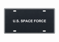 U.S. Space Force License Plate Car Tag 12x6 Black White PETG - proportional product illustration