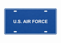 U.S. Air Force License Plate Car Tag 12x6 Blue White PETG - proportional product illustration