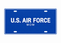 U.S. Air Force Mom License Plate Car Tag 12x6 Blue White PETG - proportional product illustration