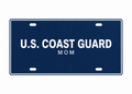 U.S. Coast Guard Mom License Plate Car Tag 12x6 Navy Blue White PETG - proportional product illustration