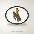 Wyoming Cowboys Oval Trailer Hitch Cover 2 Inch Receiver