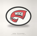 Western Kentucky Hilltoppers WKU Oval Trailer Hitch Cover 2 Inch Receiver