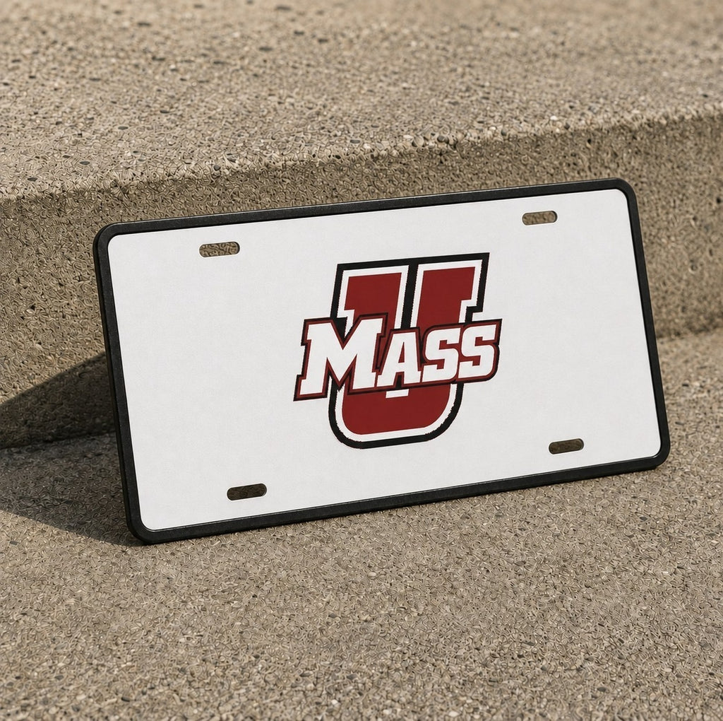 Massachusetts Minutemen UMass License Plate Car Tag 12x6 Front