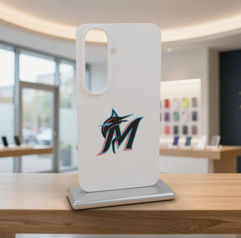 Miami Marlins Phone Case for iPhone 17 Pro Max Samsung Galaxy S26 Cover Slim