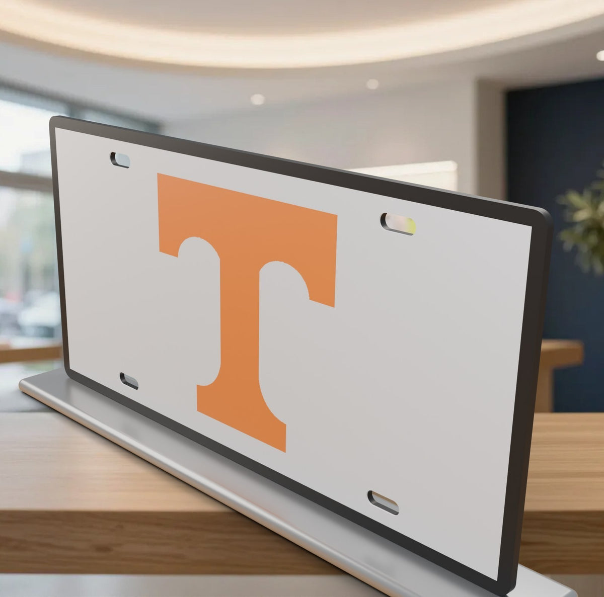 Tennessee Vols License Plate Volunteers 12x6 Front Car Tag White Black Rim