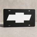 Chevy Black Face White Bowtie License Plate Car Tag 12x6 Slotted Front Novelty