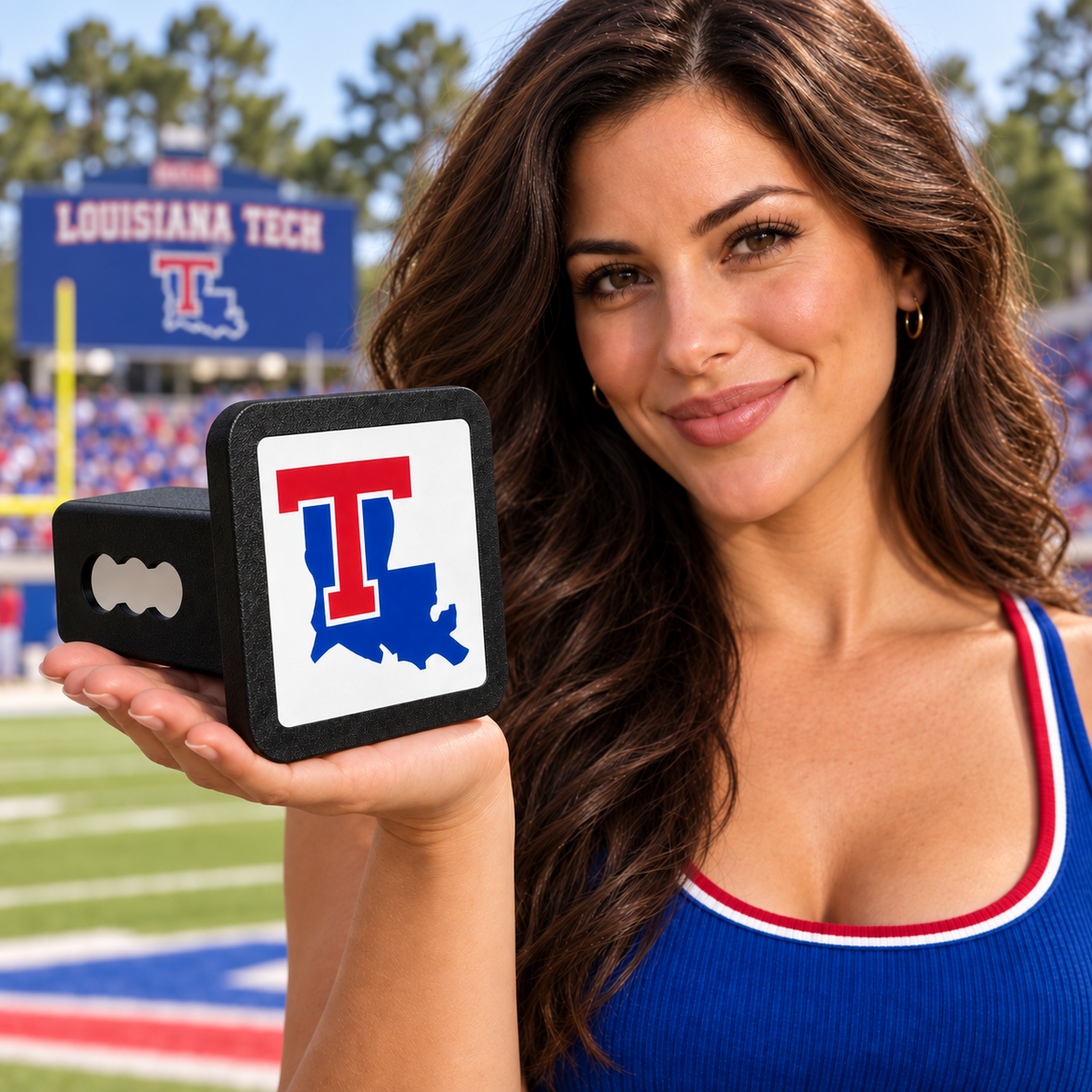 Louisiana Tech Bulldogs Trailer Hitch Cover 2 Inch Receiver