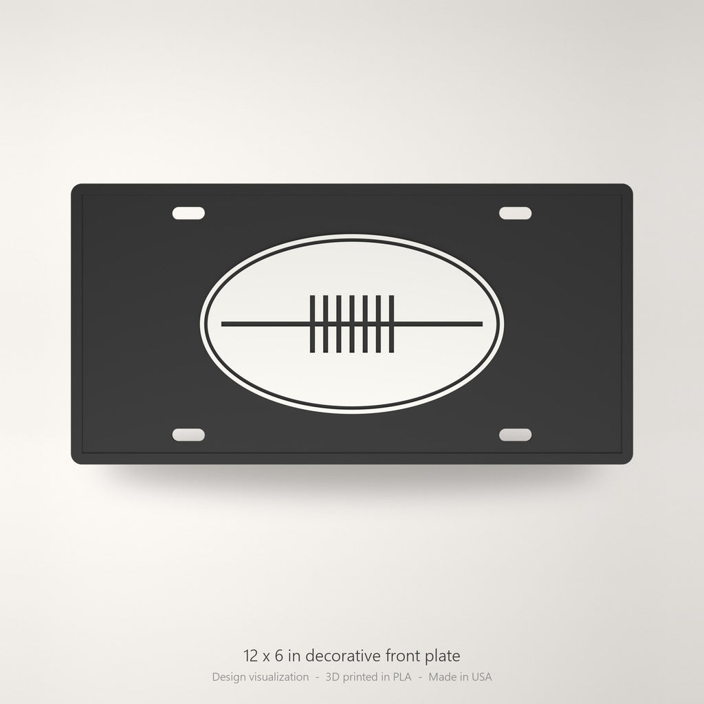 Football License Plate Car Tag 12x6 Black White Front Novelty Vanity Sports