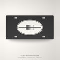Football License Plate Car Tag 12x6 Black White Front Novelty Vanity Sports