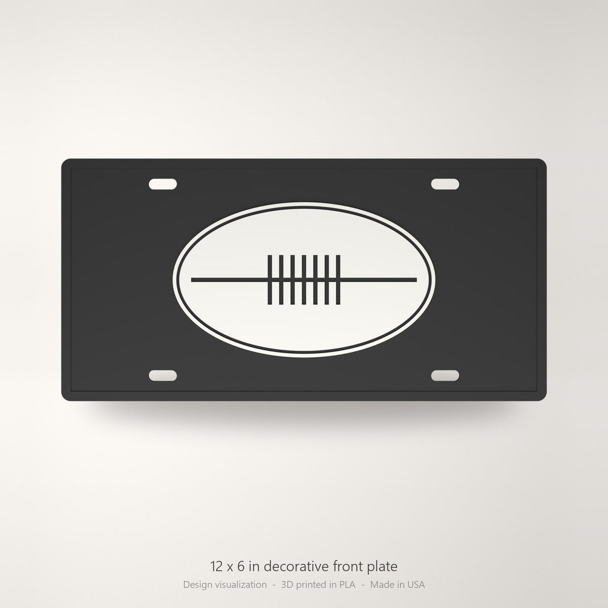 Football License Plate Car Tag 12x6 Black White Front Novelty Vanity Sports