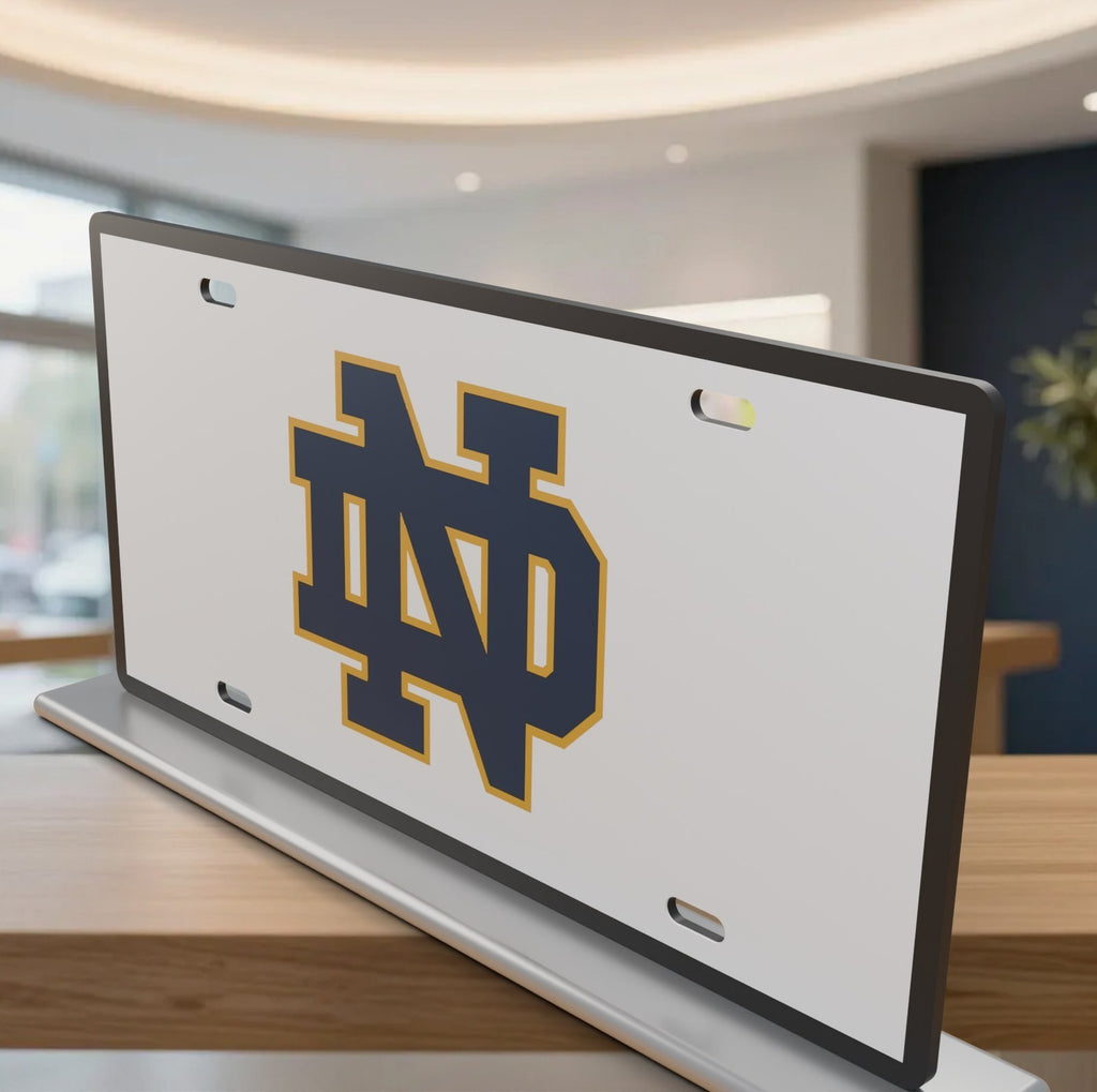 Notre Dame Fighting Irish College Football License Plate Car Tag 12x6 Front