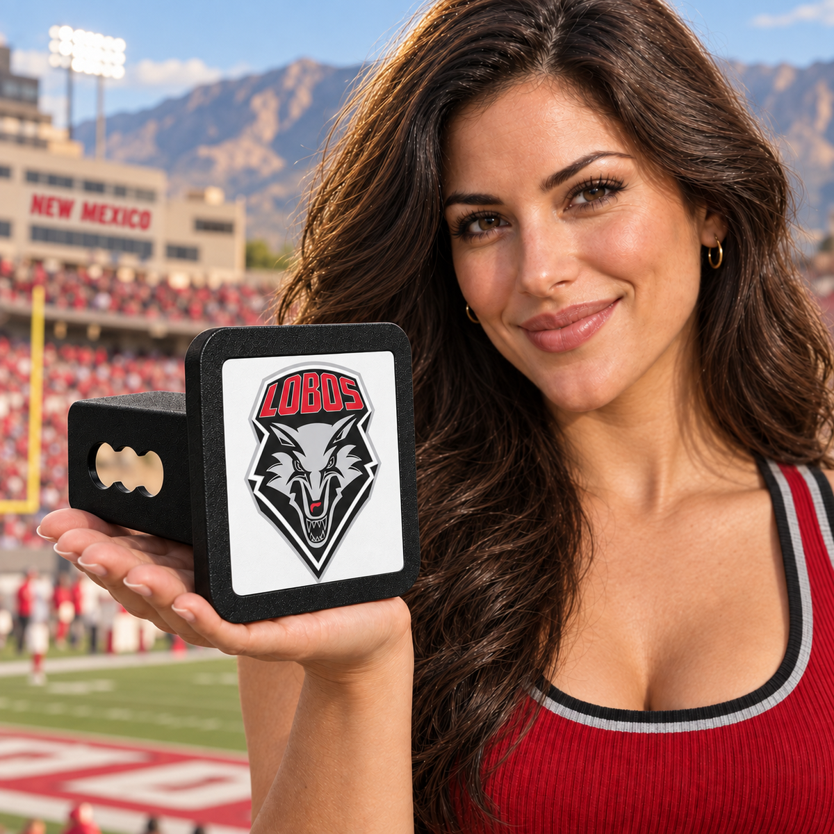 New Mexico Lobos UNM Trailer Hitch Cover 2 Inch Receiver