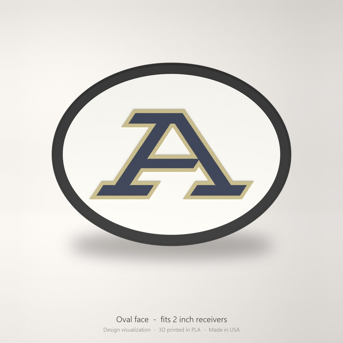 Akron Zips Oval Trailer Hitch Cover 2 Inch Receiver