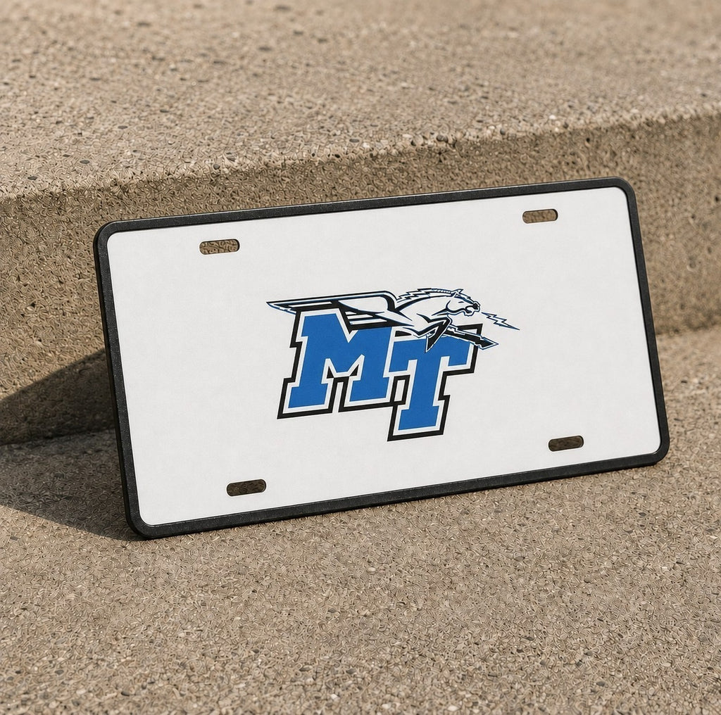 Middle Tennessee Blue Raiders MTSU License Plate Car Tag 12x6 Front