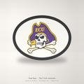 East Carolina Pirates ECU Oval Trailer Hitch Cover 2 Inch Receiver