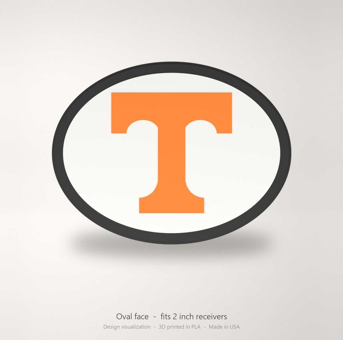Tennessee Volunteers Vols Oval Trailer Hitch Cover 2 Inch Receiver