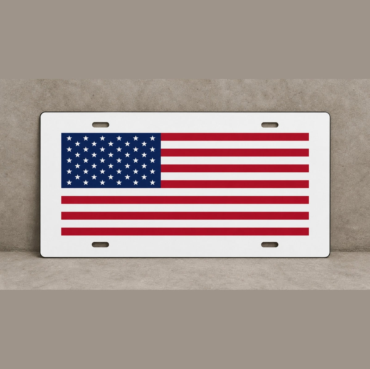 American Flag License Plate Car Tag 12x6 White Red Blue Front Novelty Vanity
