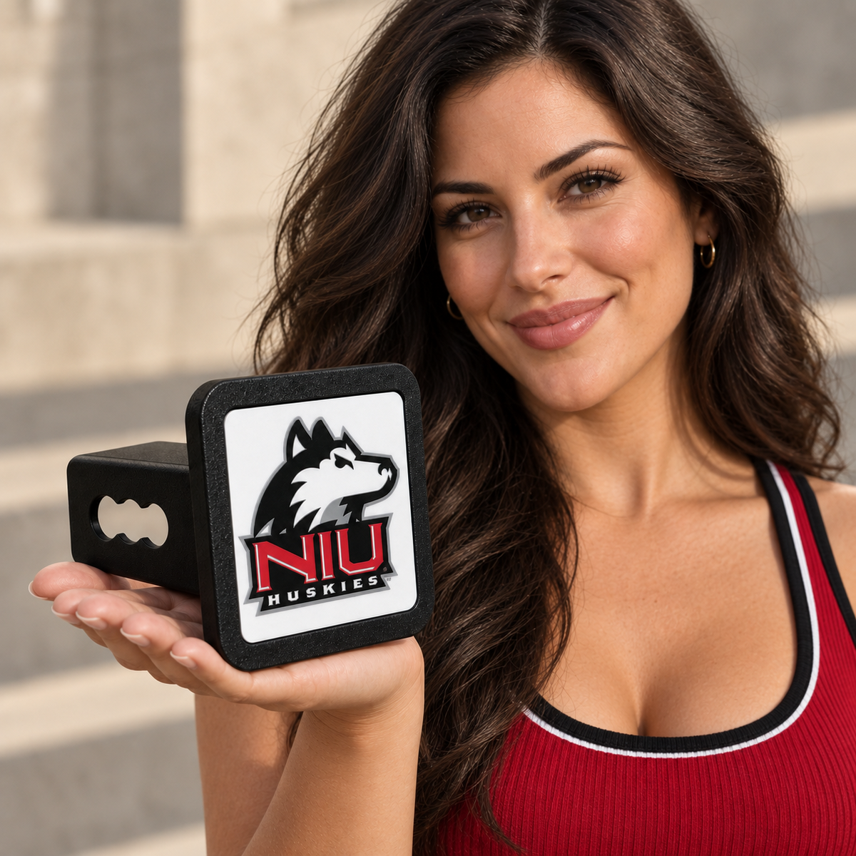 Northern Illinois Huskies NIU Trailer Hitch Cover 2 Inch Receiver