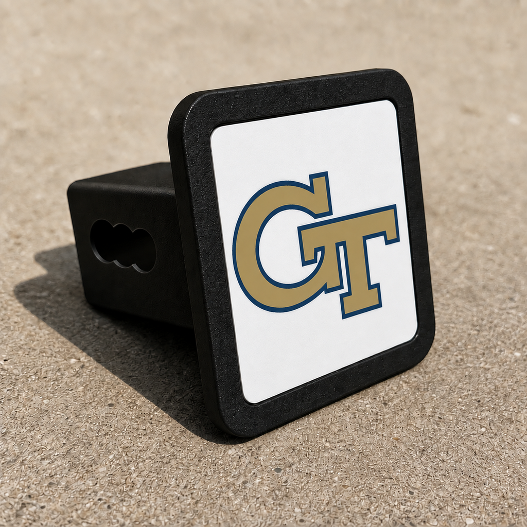 Georgia Tech Yellow Jackets GT Trailer Hitch Cover 2 Inch Receiver