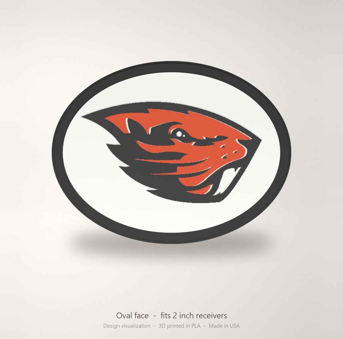 Oregon State Beavers Oval Trailer Hitch Cover 2 Inch Receiver