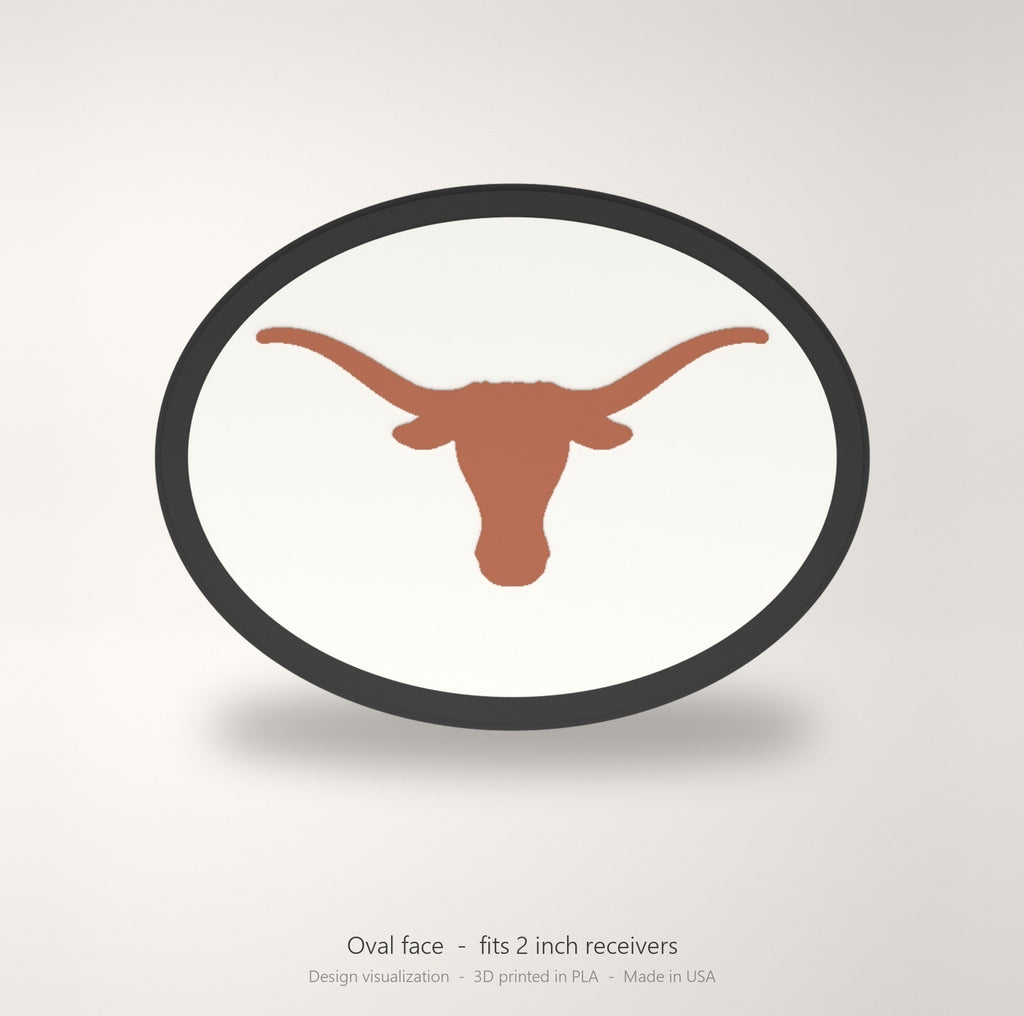 Texas Longhorns Oval Trailer Hitch Cover 2 Inch Receiver
