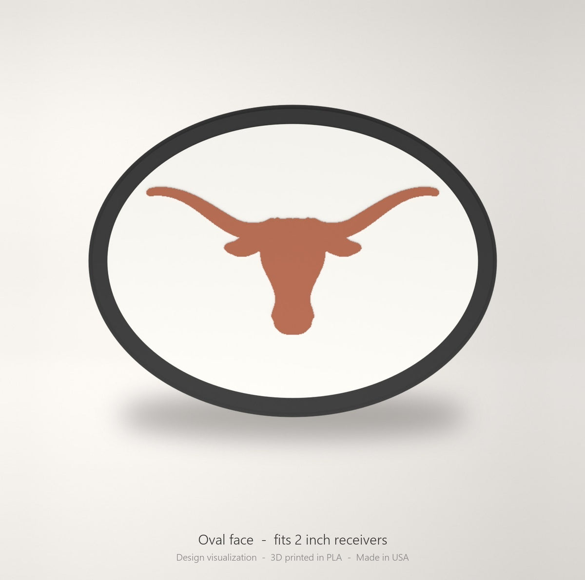 Texas Longhorns Oval Trailer Hitch Cover 2 Inch Receiver