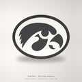Iowa Hawkeyes Oval Trailer Hitch Cover 2 Inch Receiver Round