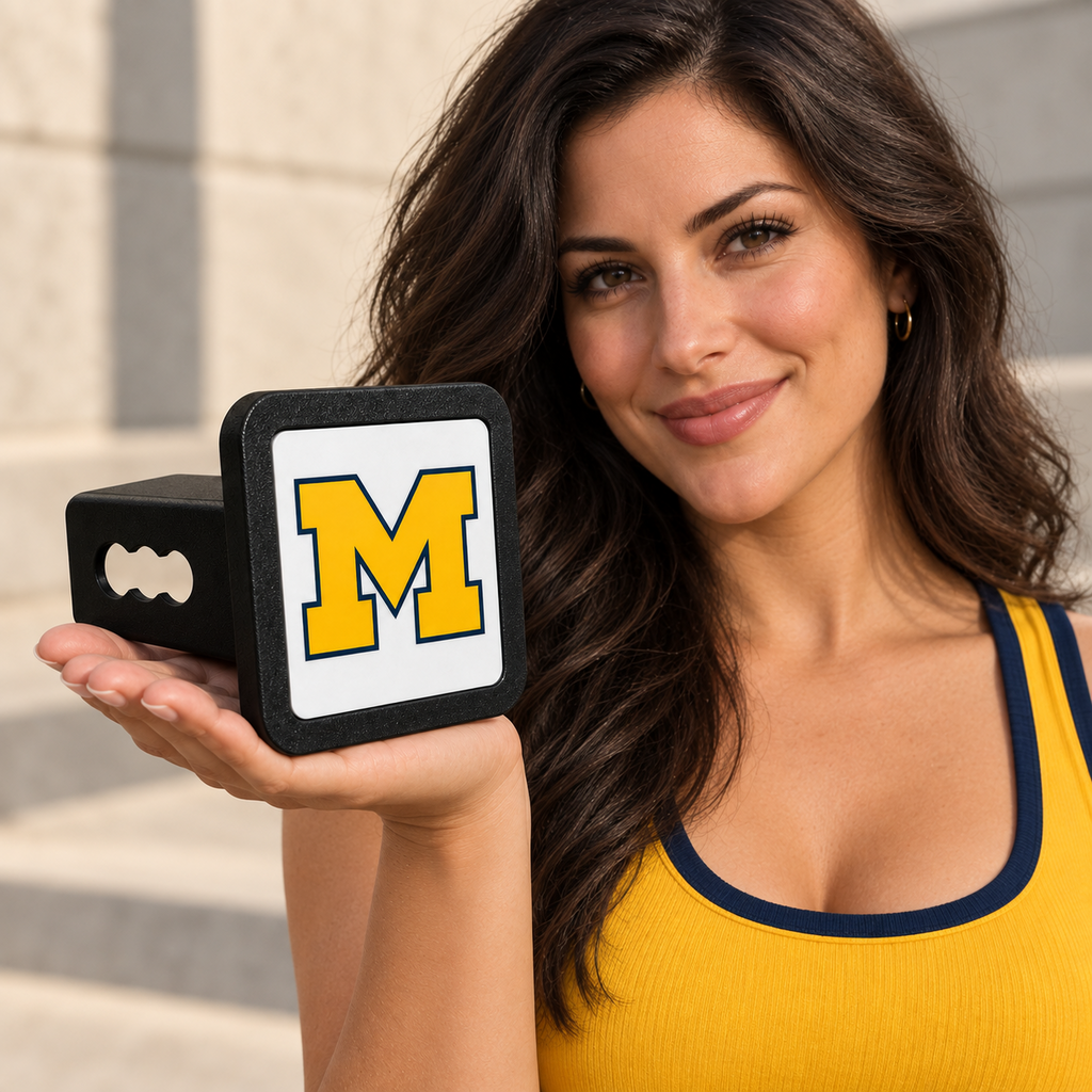 Michigan Wolverines Trailer Hitch Cover 2 Inch Receiver