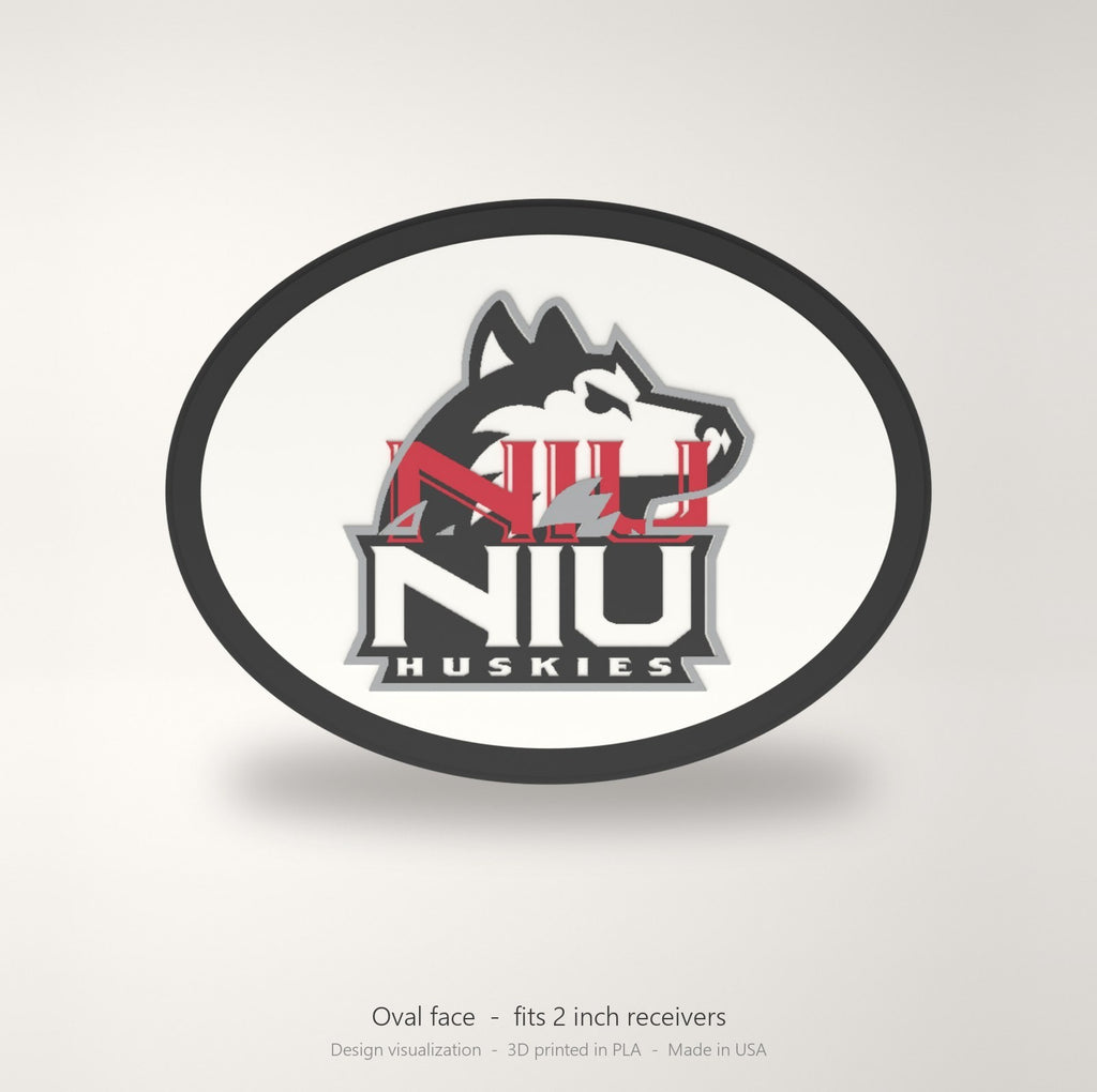 Northern Illinois Huskies NIU Oval Trailer Hitch Cover 2 Inch Receiver