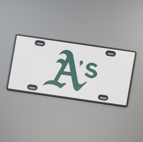 Athletics Baseball License Plate Car Tag 12x6 Front Novelty Vanity 3D Printed