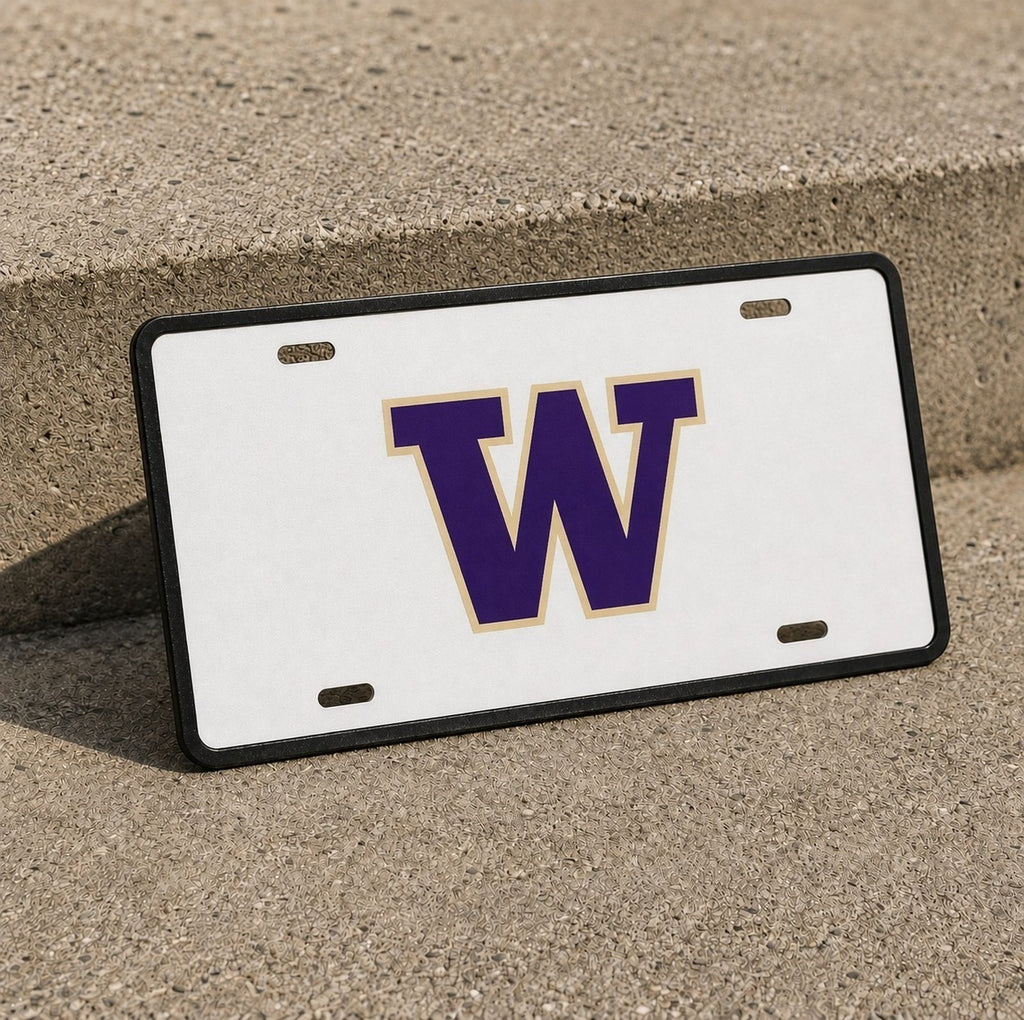 Washington Huskies College Football License Plate Car Tag 12x6 Front Novelty
