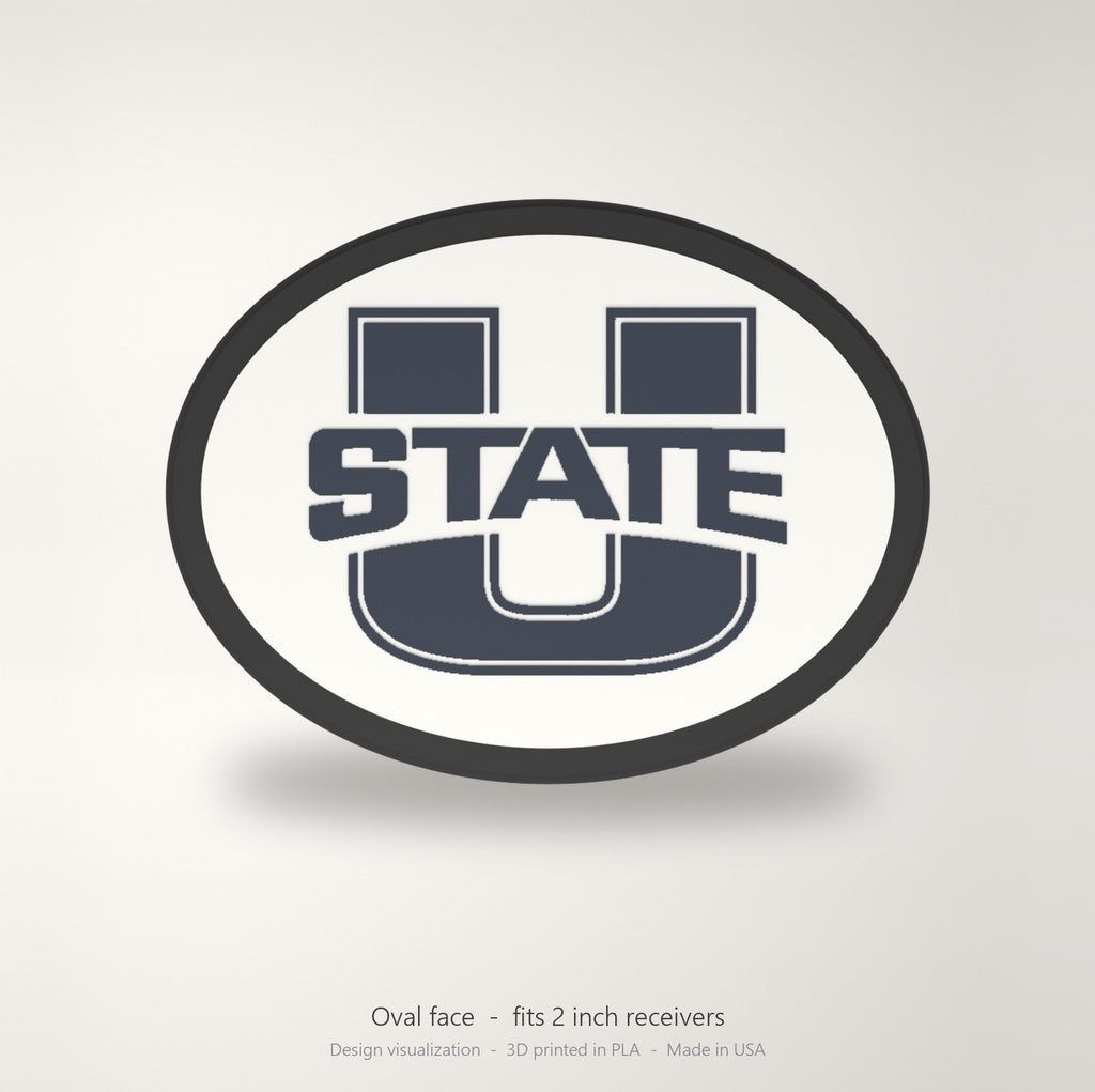 Utah State Aggies Oval Trailer Hitch Cover 2 Inch Receiver