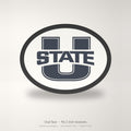 Utah State Aggies Oval Trailer Hitch Cover 2 Inch Receiver