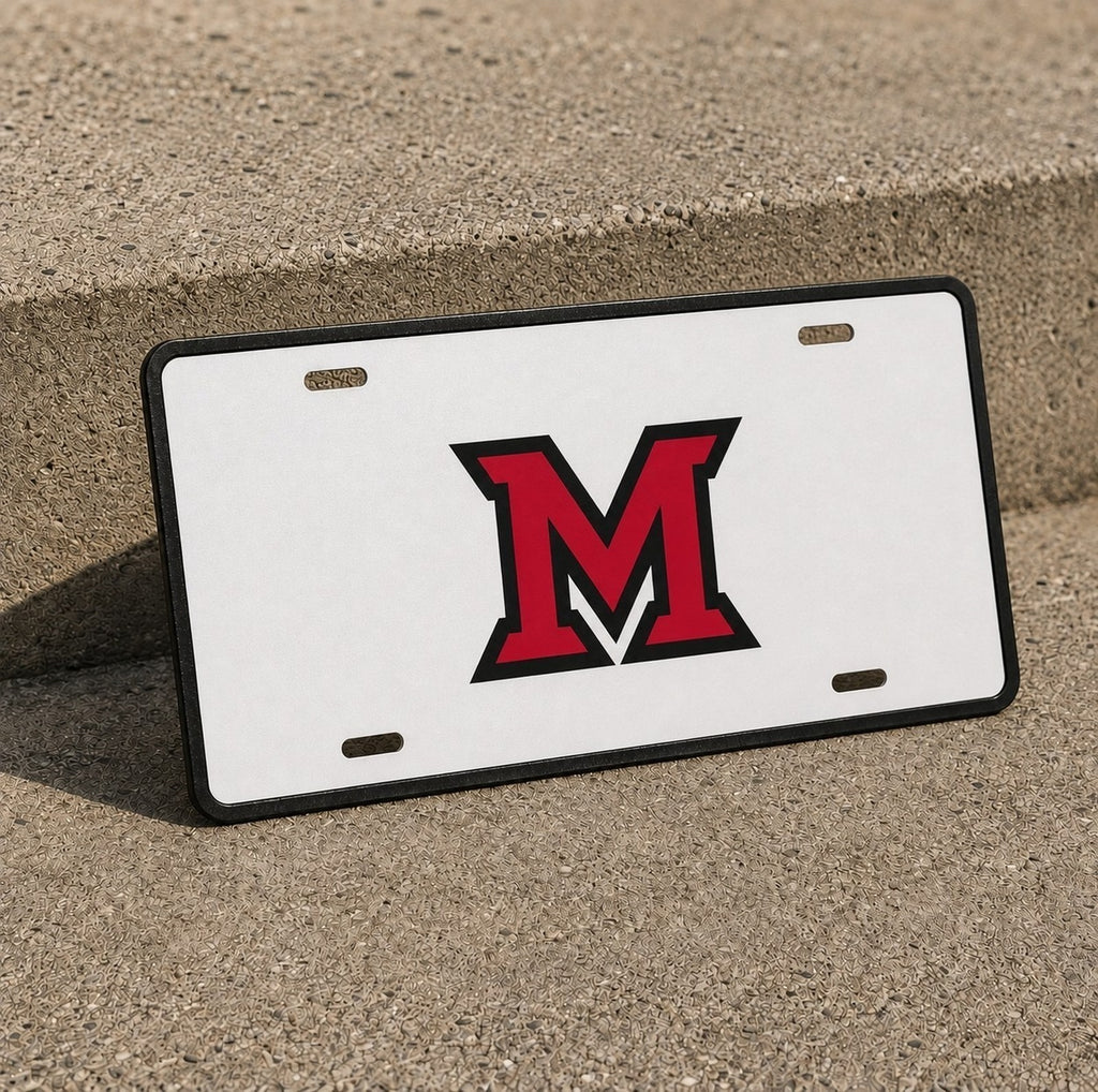 Miami (OH) RedHawks College Football License Plate Car Tag 12x6 Front Novelty