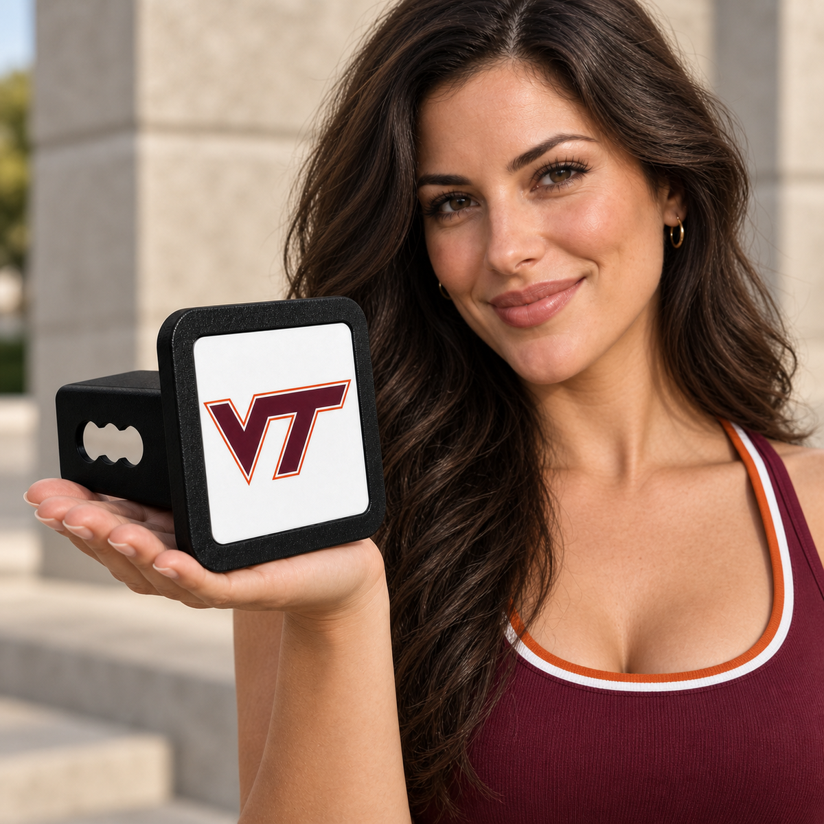 Virginia Tech Hokies VT Trailer Hitch Cover 2 Inch Receiver