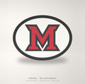 Miami OH RedHawks Oval Trailer Hitch Cover 2 Inch Receiver