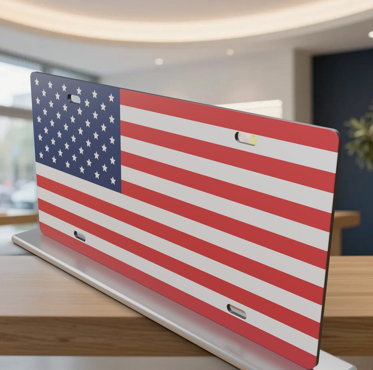 American Flag License Plate Car Tag 12x6 Red White Blue Front Novelty Vanity