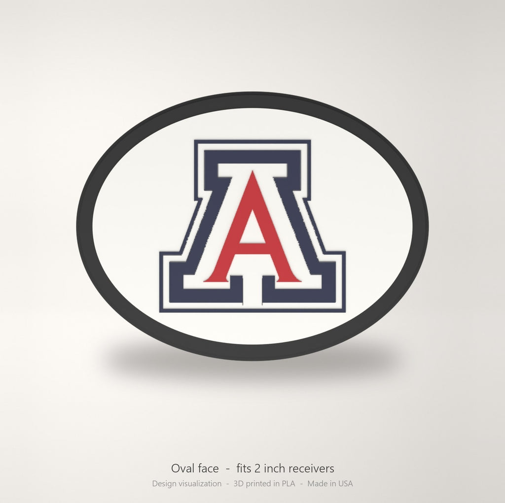 Arizona Wildcats Oval Trailer Hitch Cover 2 Inch Receiver
